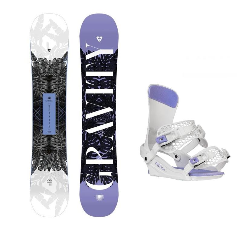 Gravity Trinity 24/25 dámský snowboard + Gravity Fenix white/lavender vázání + sleva 600,- na příslušenství