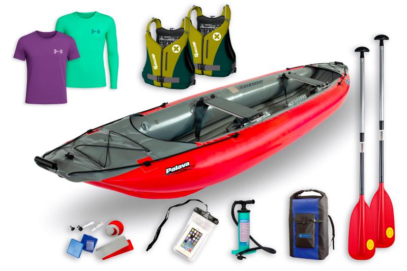 Gumotex Pálava 400 SET - 2 kanoe (v ceně 2x pádlo,2x vesta, pumpa, obal na doklady, sada lepení) + sleva 500,- na příslušenství