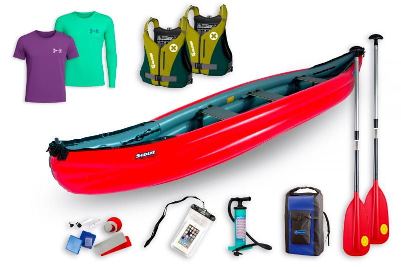 Gumotex Scout Standart SET 2 kanoe (v ceně 2x pádla, 2x vesta, 2x triko, pumpa, vak, lepení) + sleva 1000,- na příslušenství
