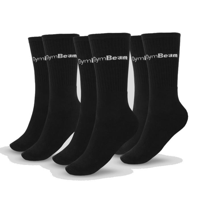 GymBeam Ponožky 3/4 Socks 3Pack Black