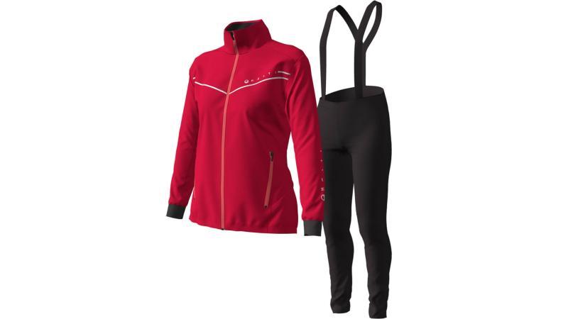 Halti Vire W XCT 2022 červený dámský běžecký set POUZE 42/XL - červená (VÝPRODEJ)