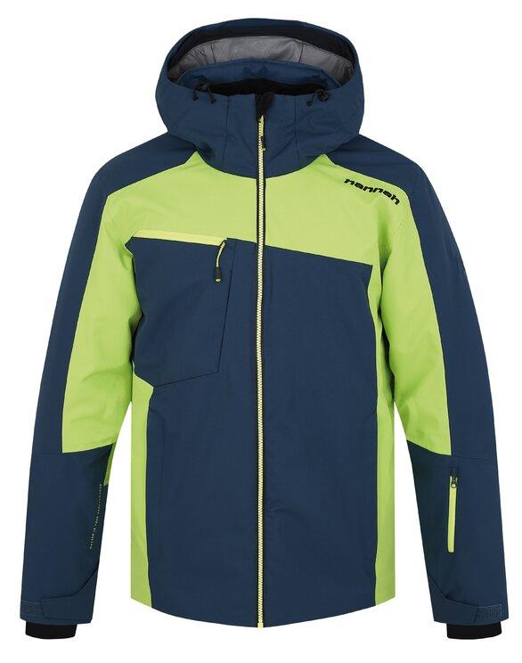 Hannah Kelton midnight navy/lime green 2022 pánska lyžiarska bunda + šál Kilpi
