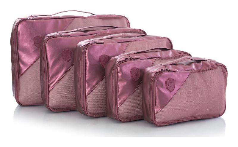 Heys Metallic Packing Cube Burgundy – 5 kusů