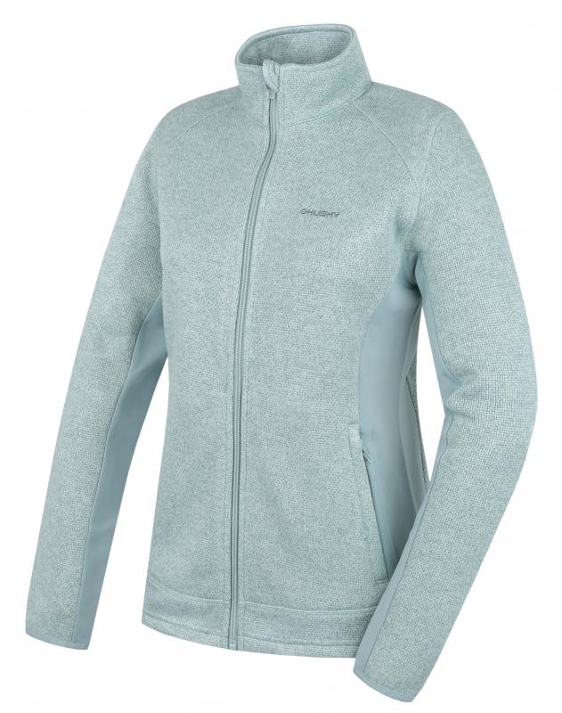 Husky Alan L light mint dámský fleecový svetr na zip