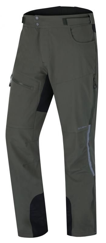 Husky Keson M dark khaki pánské softshell kalhoty