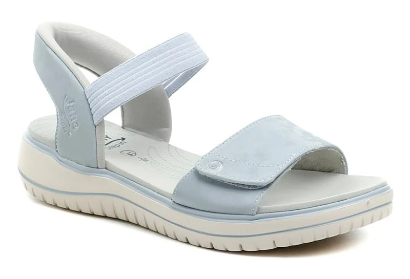 Levně Jana 8-28774-46 denim dámské sandály šíře H