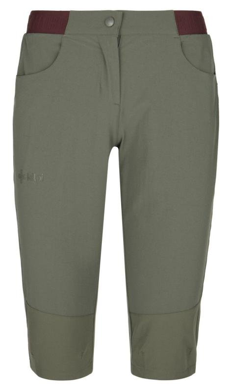 Kilpi MEEDIN-W khaki dámske outdoorové 3/4 nohavice