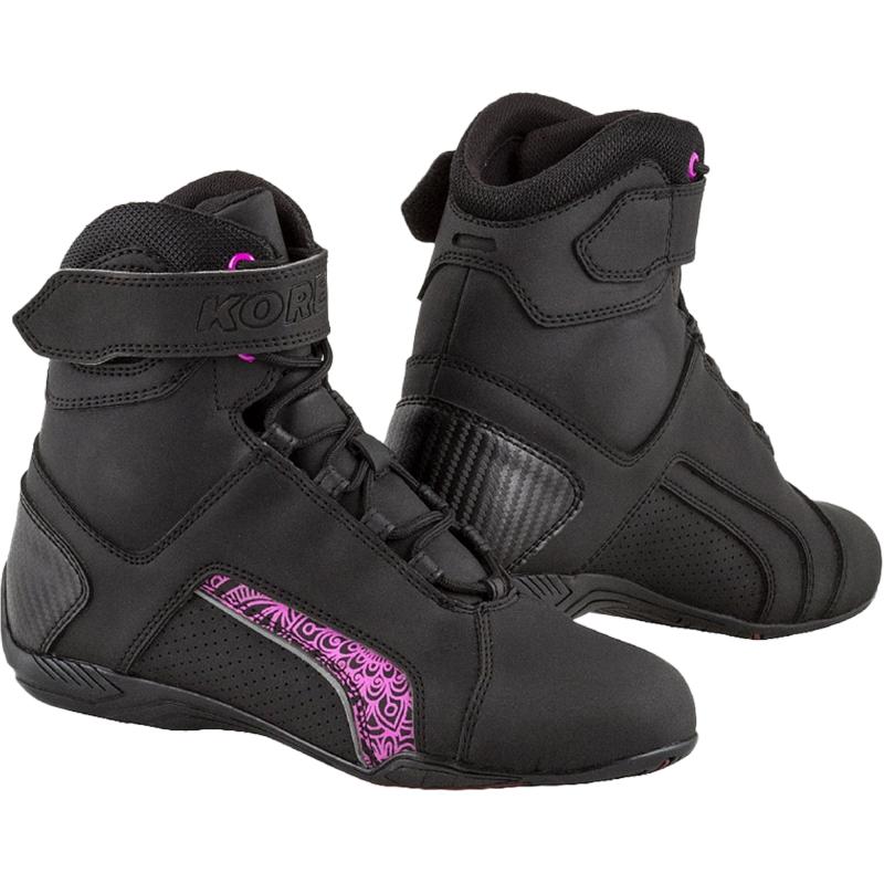 Kore Dámské boty na motorku Velcro 2.0 černo-fialové