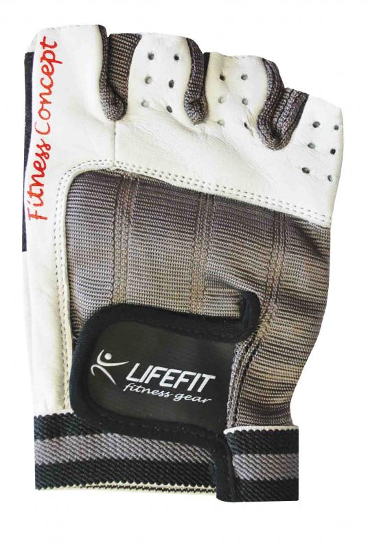 Lifefit Fitness bílé rukavice