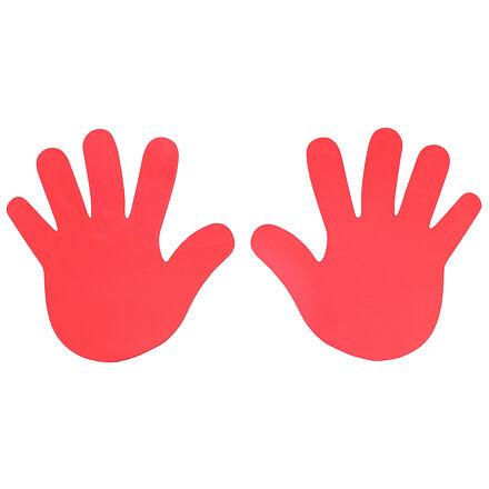 Merco Hand značka na podlahu červená