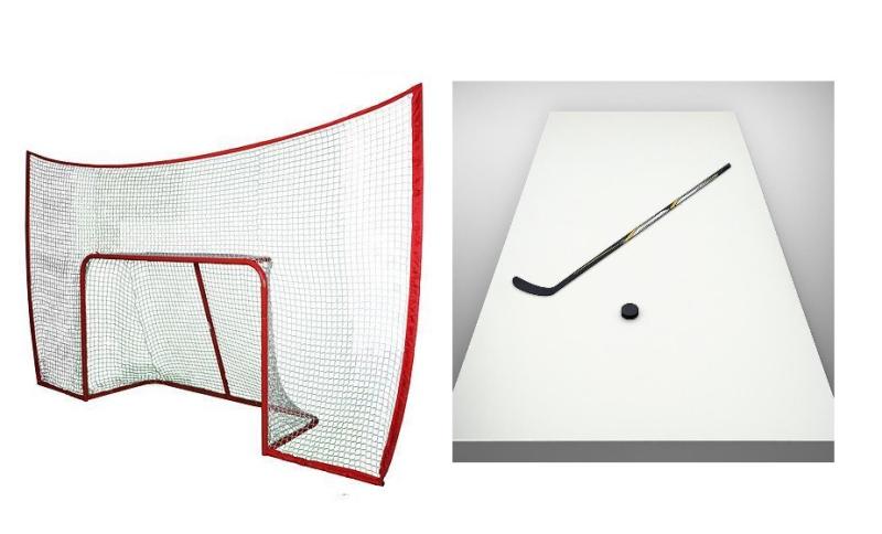 Merco Target FG skládací hokejová branka s postranní sítí + Sport365 střelecká deska 300x150x0,3 cm