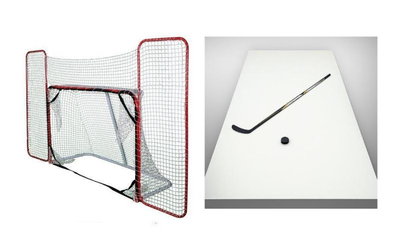 Merco Target hokejová branka skládací, s postranní sítí + Sport365 střelecká deska 300x150x0,3 cm