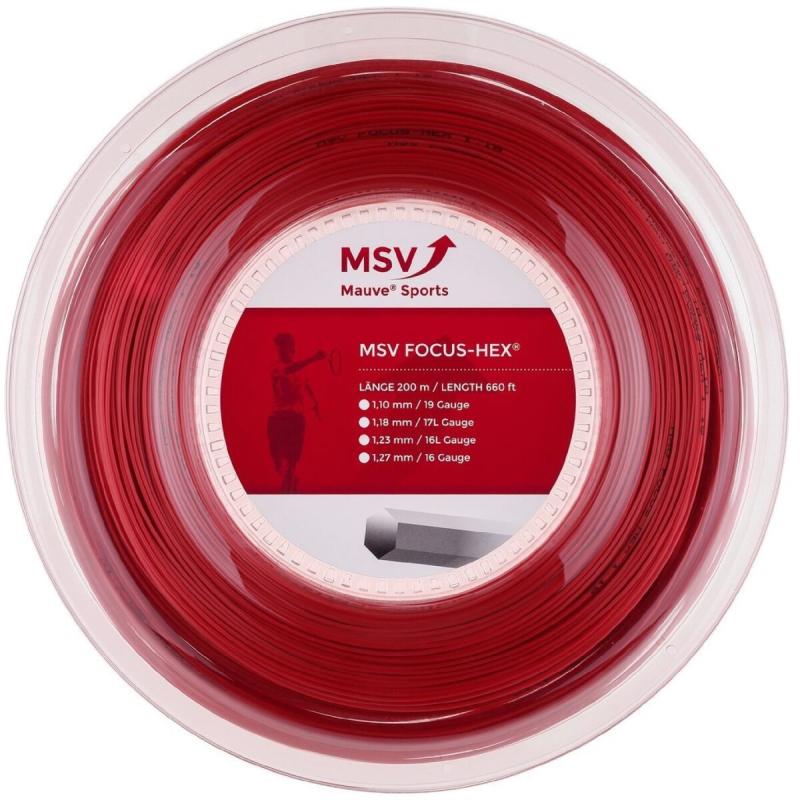 MSV Focus HEX tenisový výplet 200 m červená