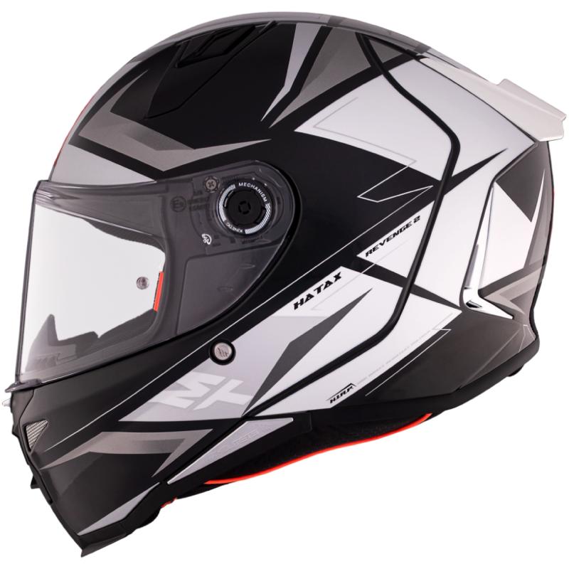 MT Helmets Integrálna REVENGE 2 S HATAX B2 čierno-sedo-biela + zľava 400,- na príslušenstvo