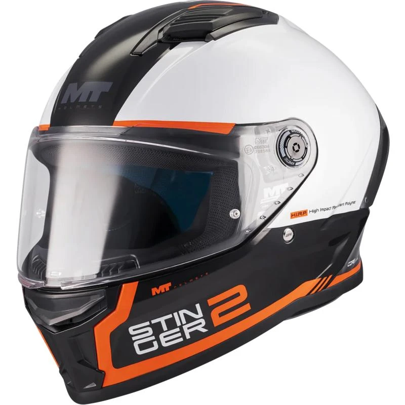 Levně MT Helmets Integrální helma Stinger 2 Core B0 bílo-černo-oranžová - L - 59-60 cm