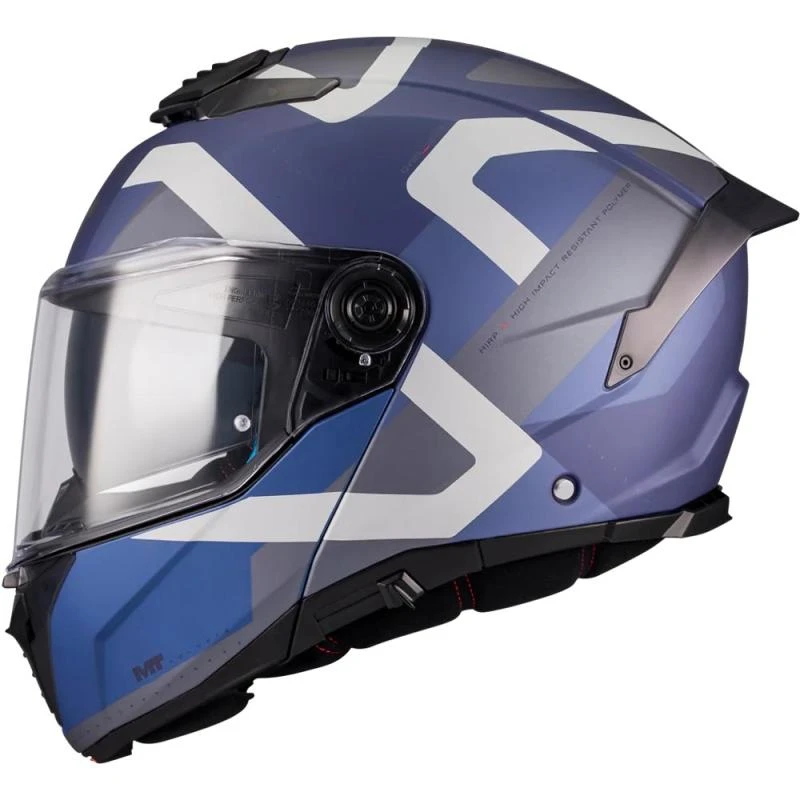 Levně MT Helmets Atom 2 SV Dexter C2 matná modro-šedá - 2XL - 63-64 cm