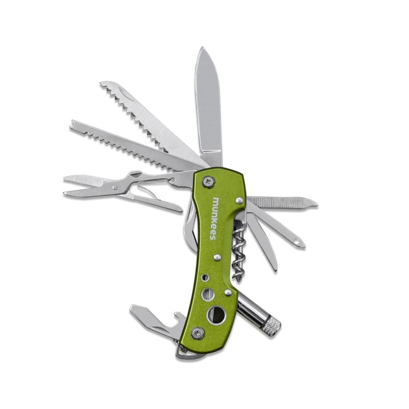 Munkees LED knife - green kapesní nůž