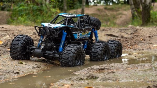 MZ-CLIMB-6WD 1/8 - obří vodotěsný obojživelník - modrý + sleva 200,- na příslušenství