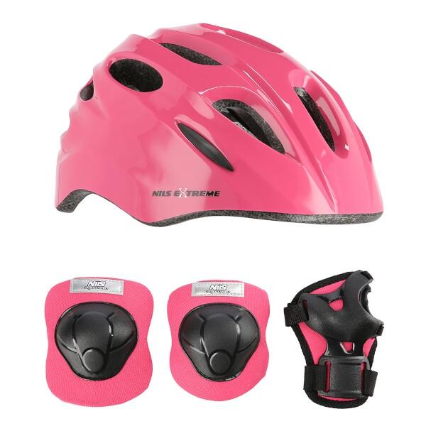 Nils Helma s chrániči Extreme MTW01+H210 růžová