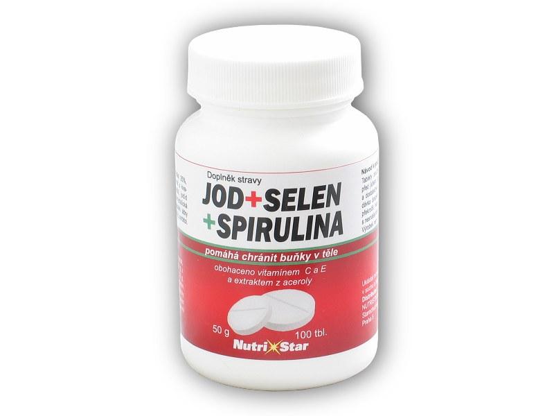 Nutristar Jód Selén Spirulina 100 tabliet