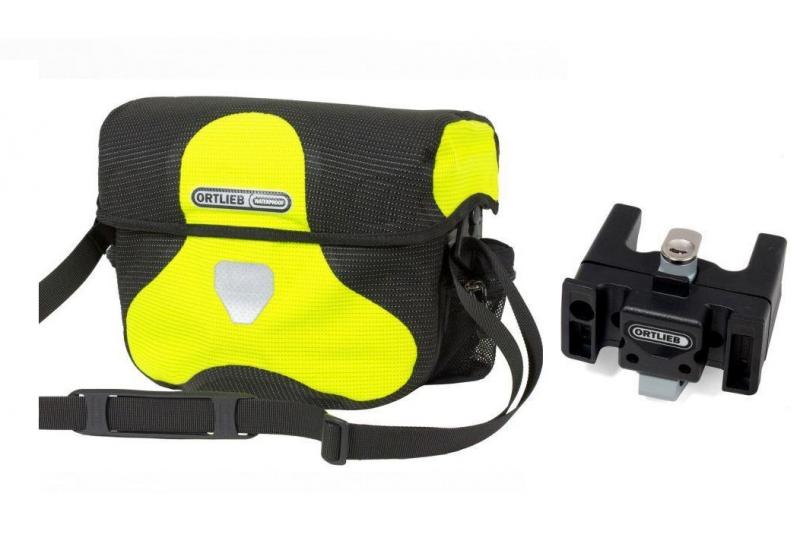 ORTLIEB Ultimate 6M HighVisibility - reflexná riadítková taška + Mounting Set so zámkom