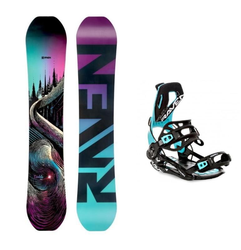 Raven Dahlia Carbon Mint/Pink dámský snowboard + Raven Fastec FT360 black/mint vázání + sleva 400,- na příslušenství