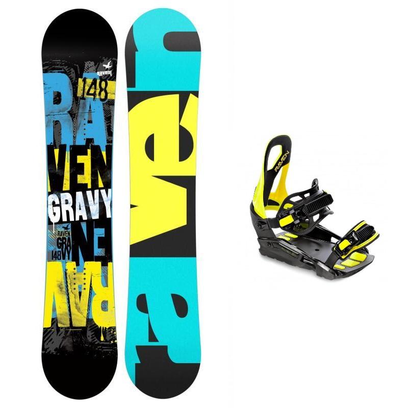 Raven Gravy junior mini detský snowboard + Raven S230 lime viazanie