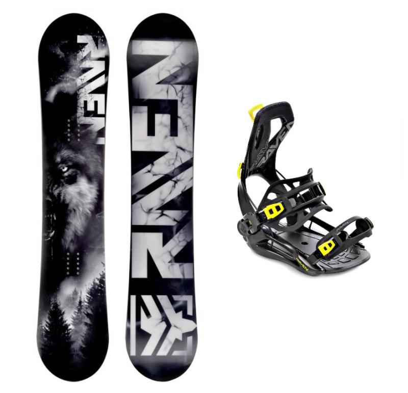 Raven Lupus pánský snowboard + Raven Fastec FT360 black/lime snowboardové vázání + sleva 300,- na příslušenství