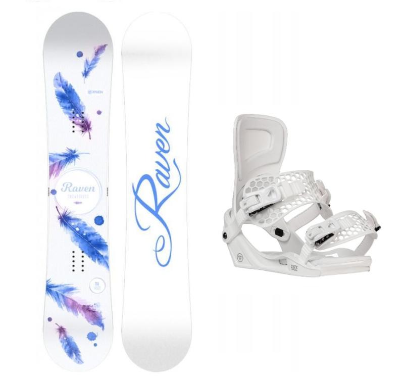 Raven Mia White dámský snowboard + Gravity Rise white vázání