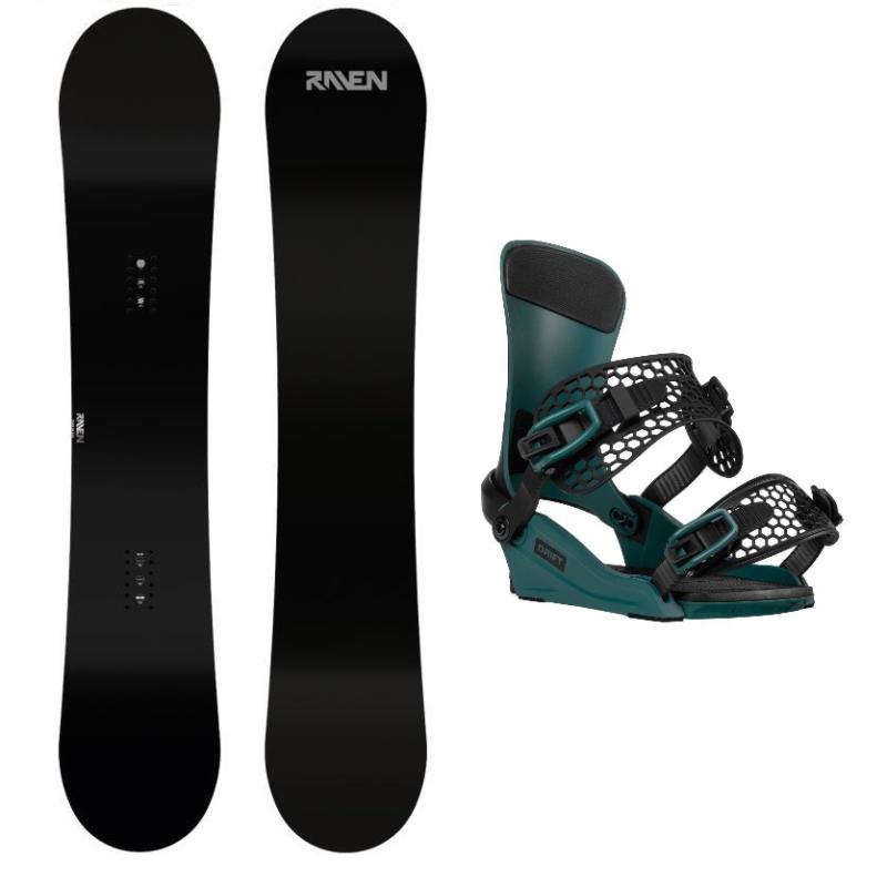 Raven Pure black pánsky snowboard + Gravity Drift steel green viazanie