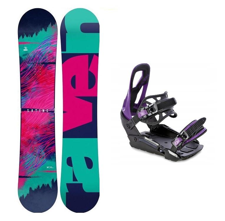 Raven Satine dámský snowboard + Raven S230 Black/violet vázání