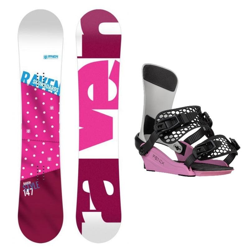 Raven Style Pink dámský snowboard + Gravity Fenix grey/rose vázání