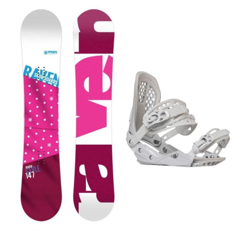Raven Style Pink dámsky snowboard + Gravity G2 Lady white viazanie