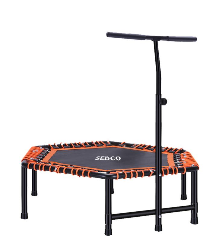 Sedco Trampolína fitness s madlem TP105 Hexagon - 122 cm - Oranžová