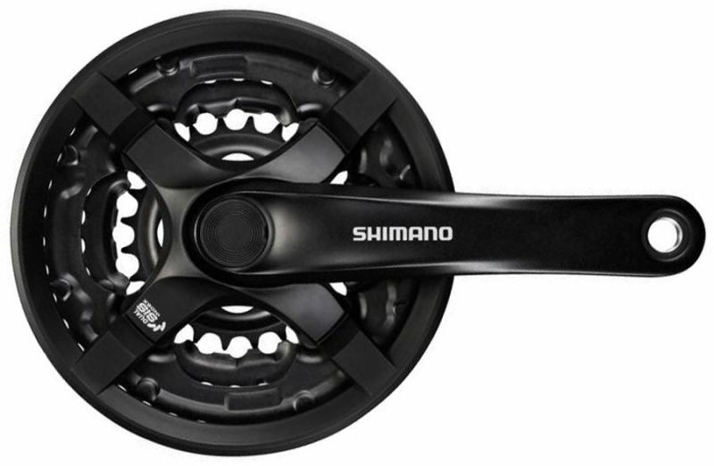 Shimano kliky Tourney FC-TY501-L 175mm 48-38-28 zubů, černé s krytem, v krabičce