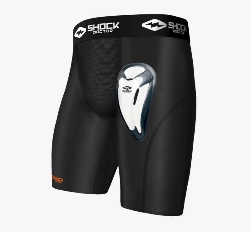 Shock Doctor 221 černé kompresní šortky s Bio-Flex suspenzorem
