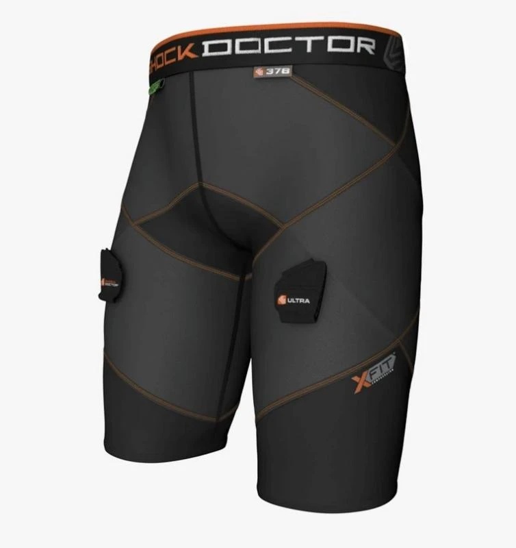Shock Doctor 378 kompresní hokejové šortky s AirCore suspenzorem