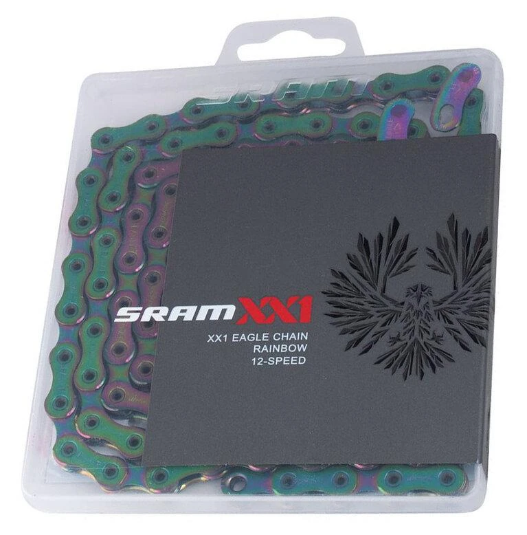 SRAM XX1 Eagle 12-Speed Chain – Rainbow Hollow Pin, 126 Links, Power Lock, New
