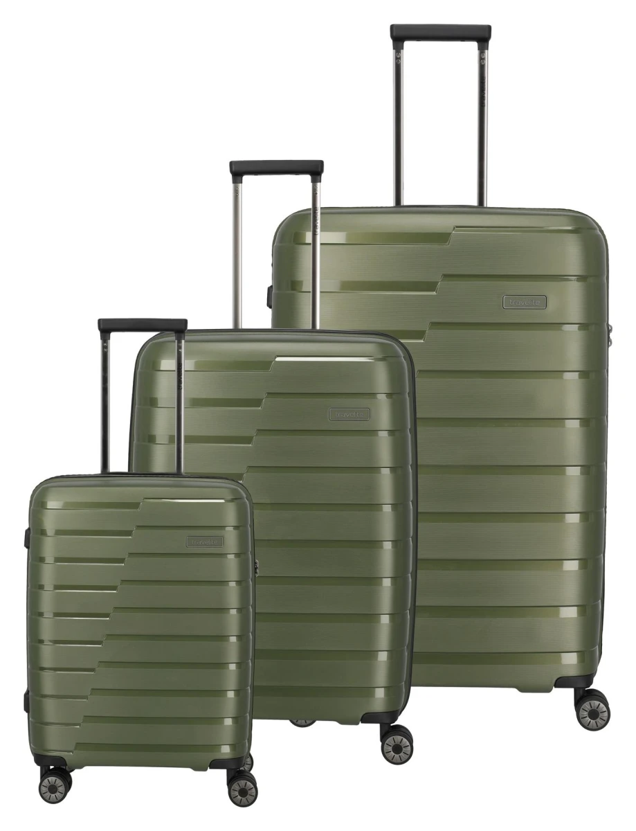 Travelite Air Base S, M, L olivová sada kufrů