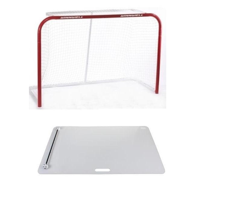 Winnwell 72" branka - užší konstrukce + Merco Shooting Pad Rebounder deska s nahrávačem