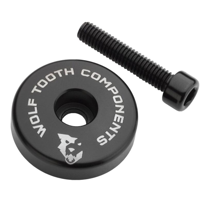 Wolf Tooth Krytka Ultralight Stem Cap Čierna + 10mm Spacer